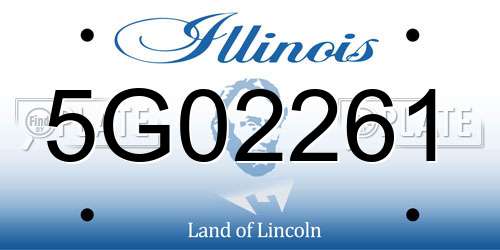 5G02261 Illinois License Plate