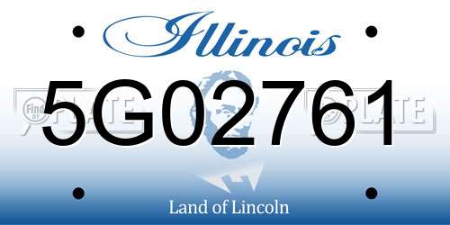5G02761 Illinois License Plate