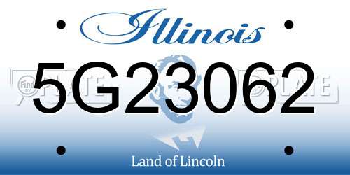 5G23062 Illinois License Plate