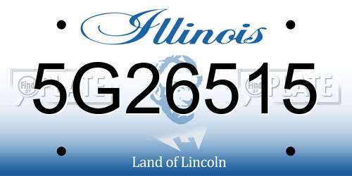5G26515 Illinois License Plate