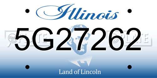5G27262 Illinois License Plate