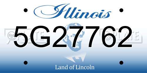 5G27762 Illinois License Plate