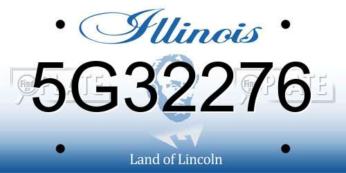 5G32276 Illinois License Plate