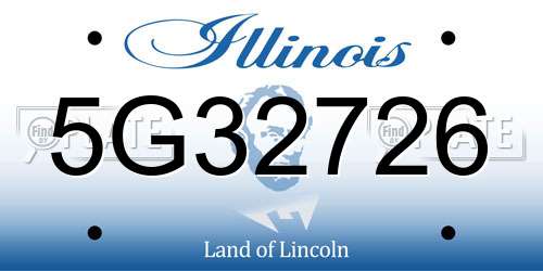 5G32726 Illinois License Plate