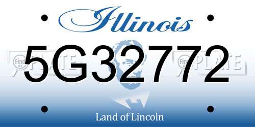5G32772 Illinois License Plate