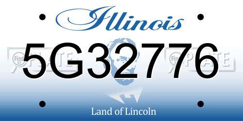 5G32776 Illinois License Plate
