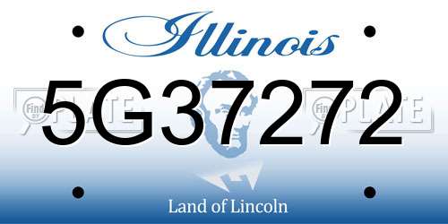 5G37272 Illinois License Plate