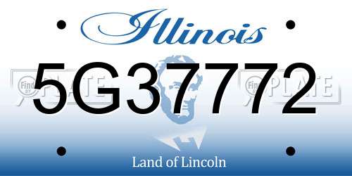 5G37772 Illinois License Plate
