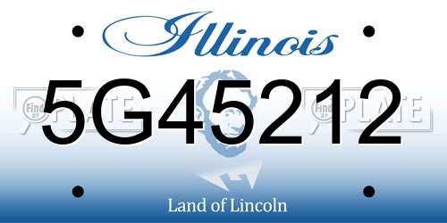 5G45212 Illinois License Plate