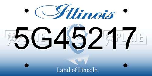 5G45217 Illinois License Plate