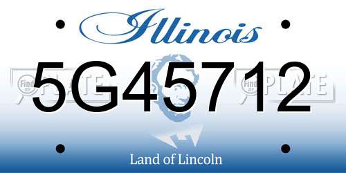 5G45712 Illinois License Plate