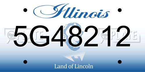 5G48212 Illinois License Plate