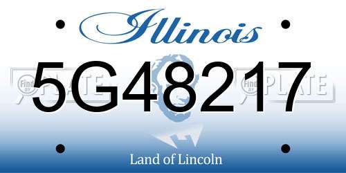 5G48217 Illinois License Plate