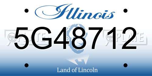 5G48712 Illinois License Plate