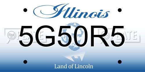 5G50R5 Illinois License Plate