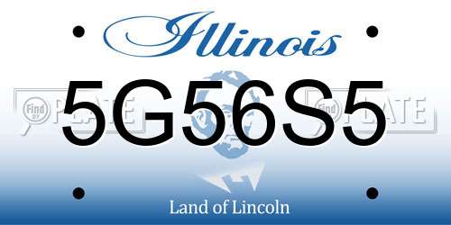 5G56S5 Illinois License Plate