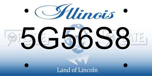 5G56S8 Illinois License Plate