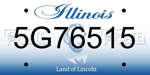 5G76515 Illinois License Plate