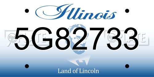 5G82733 Illinois License Plate