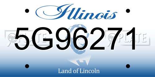5G96271 Illinois License Plate
