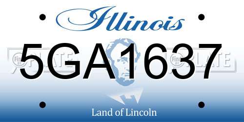 5GA1637 Illinois License Plate