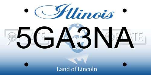 5GA3NA Illinois License Plate