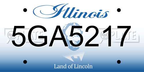5GA5217 Illinois License Plate