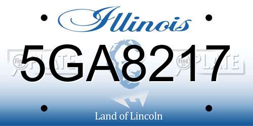 5GA8217 Illinois License Plate