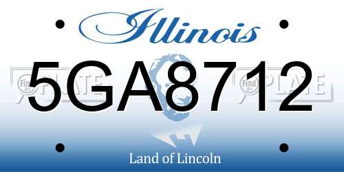 5GA8712 Illinois License Plate