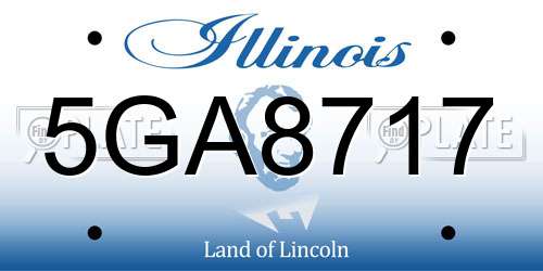 5GA8717 Illinois License Plate