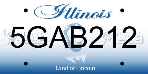 5GAB212 Illinois License Plate