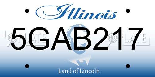 5GAB217 Illinois License Plate