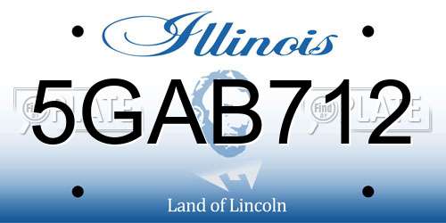 5GAB712 Illinois License Plate
