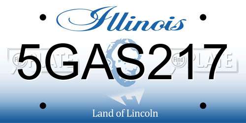 5GAS217 Illinois License Plate