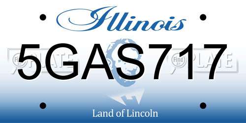 5GAS717 Illinois License Plate