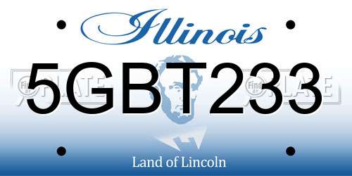 5GBT233 Illinois License Plate