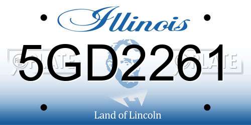 5GD2261 Illinois License Plate