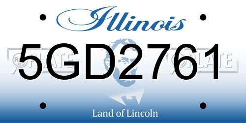 5GD2761 Illinois License Plate