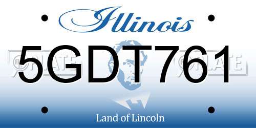 5GDT761 Illinois License Plate