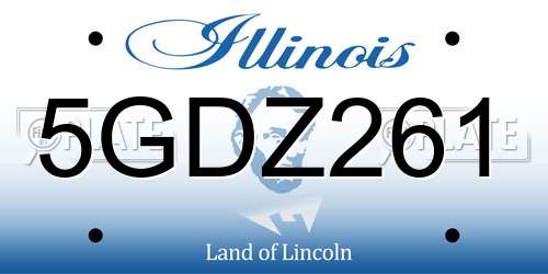 5GDZ261 Illinois License Plate