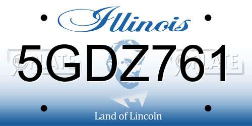 5GDZ761 Illinois License Plate