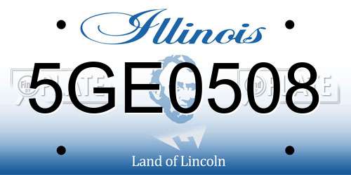 5GE0508 Illinois License Plate