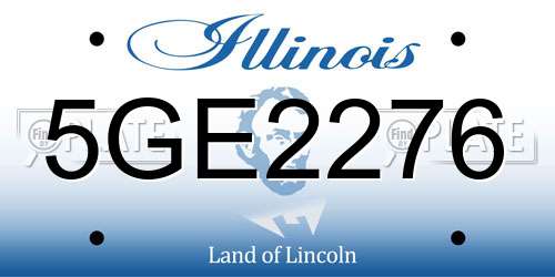 5GE2276 Illinois License Plate