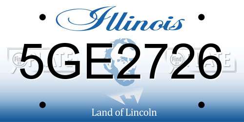 5GE2726 Illinois License Plate