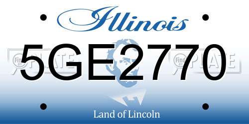 5GE2770 Illinois License Plate
