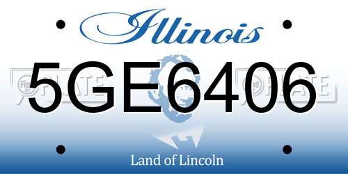 5GE6406 Illinois License Plate