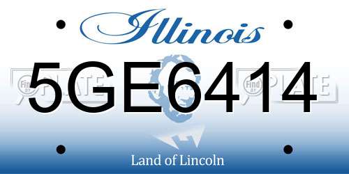 5GE6414 Illinois License Plate