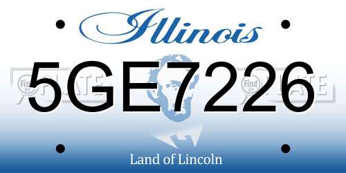 5GE7226 Illinois License Plate