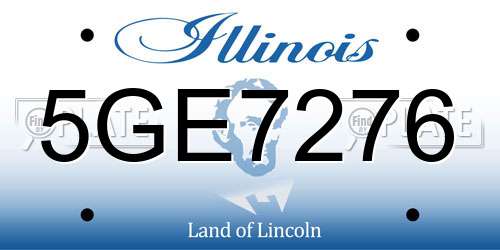 5GE7276 Illinois License Plate