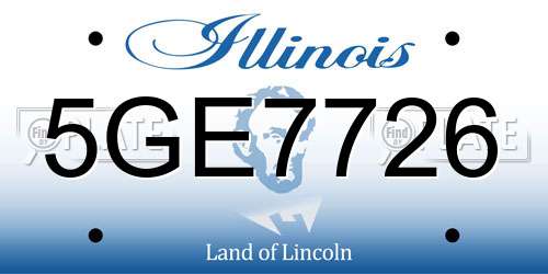 5GE7726 Illinois License Plate